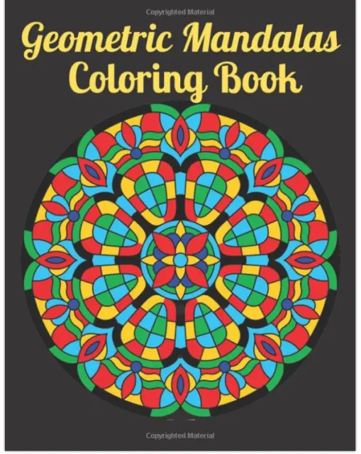 Geometric Mandalas Coloring Brain Training Meditation Anti-Stress Creative Gift
