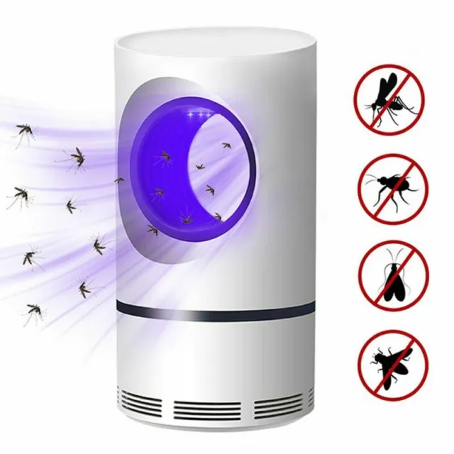 Eléctrico Fly Matamoscas Mosquito Insecto Receptor Luz LED Trampa Plaga Control