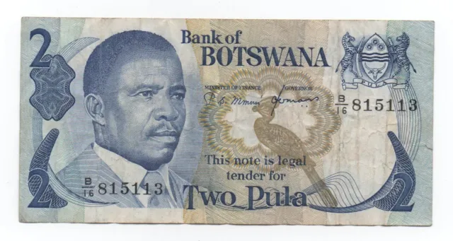 Botswana 2 Pula 1982 Pick 7 C Look Scans