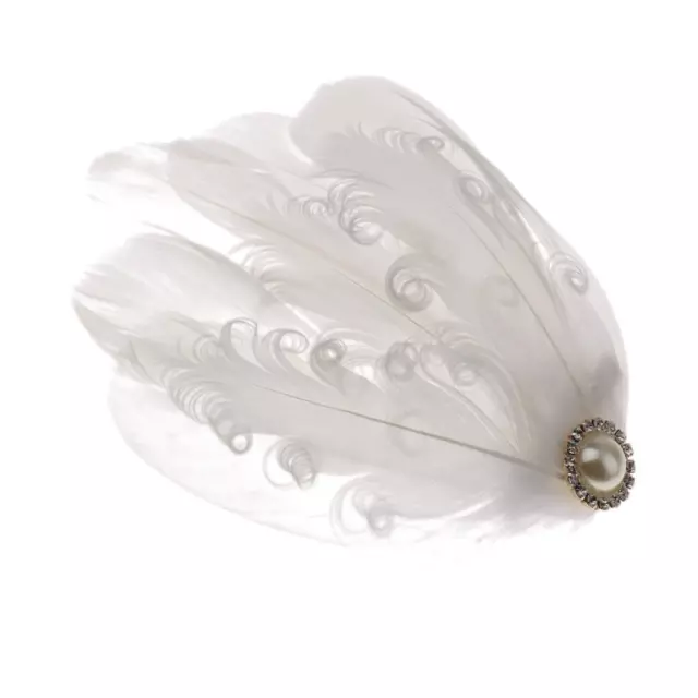 Blanc Coiffe De Plumes Cheveux Fascinateur Pince De Mariage Cheveux De Mariée