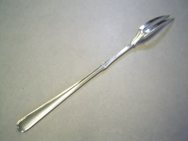 Wilkens Augsburger Faden lange Vorlegegabel / Aufschnittgabel 800 Silber 19,8 cm