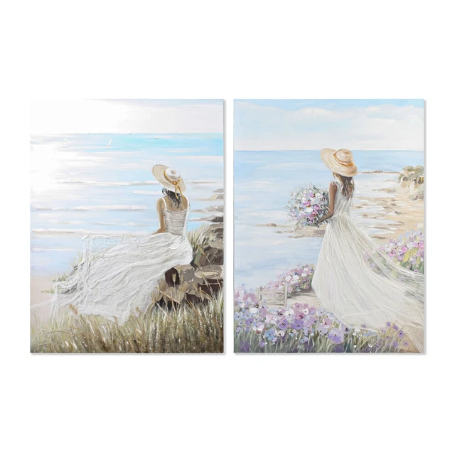 Cadre DKD Home Decor Femme méditerranéen (90 x 4 x 120 cm) (2 Unités)