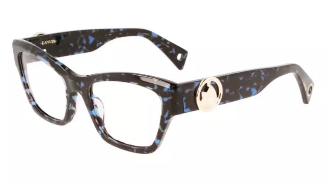 NEW Lanvin LNV 2617 425 Blue Havana Eyeglasses 52/18/140 with Lanvin Case