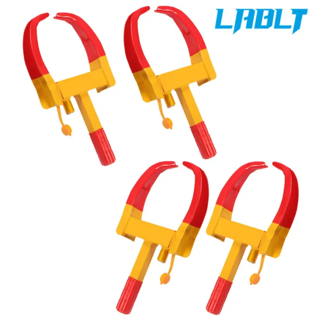 LABLT 4× Wheel Lock Clamp Boot Tire Claw Car Truck SUV Trailer Towing Anti-Theft