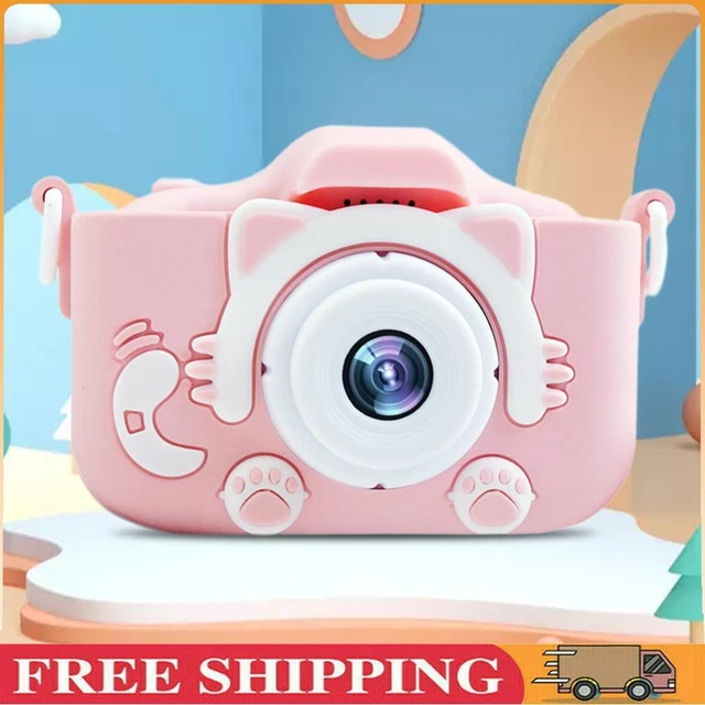 Cute Camcorder 1080P Digital Video Camera Portable Gifts for Kids (Pink) ~