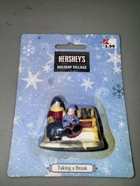 Vintage New 2001 Hersheys Holiday Village Set #3 - Taking A Break Sweet Shoppe