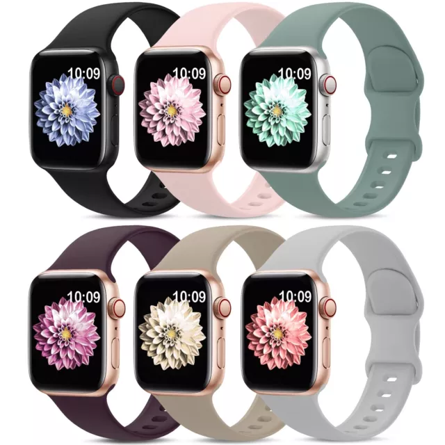 Amsky Apple Watch Sport Bands 42mm/44mm/45mm Black/Pink/Sand/Stone/Gray/Cactus