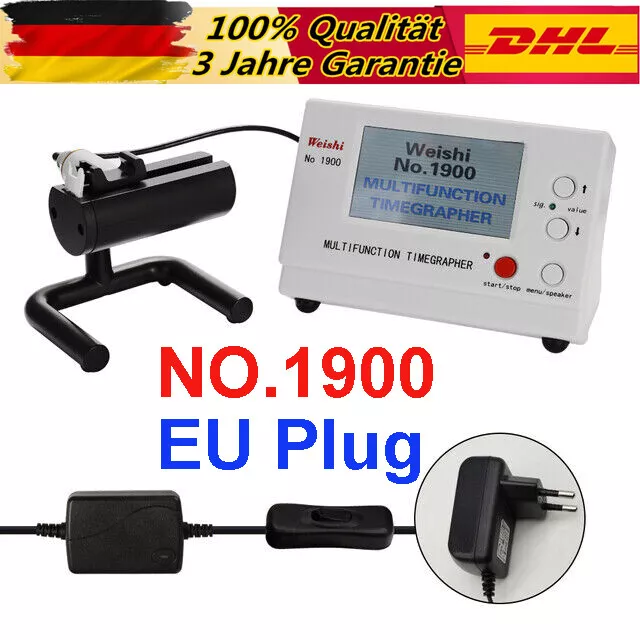 WeiShi No.1900 Multifunktionaler professioneller Zeitmesser Präziser EU-Stecker