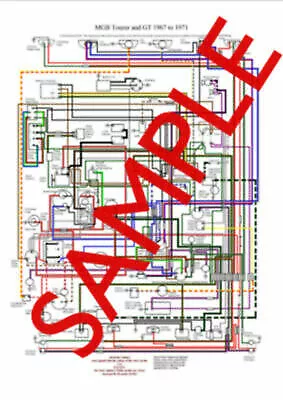 Sunbeam Alpine Series 4 Full Colour Wiring Diagram A3 & Laminated - 16"x12"