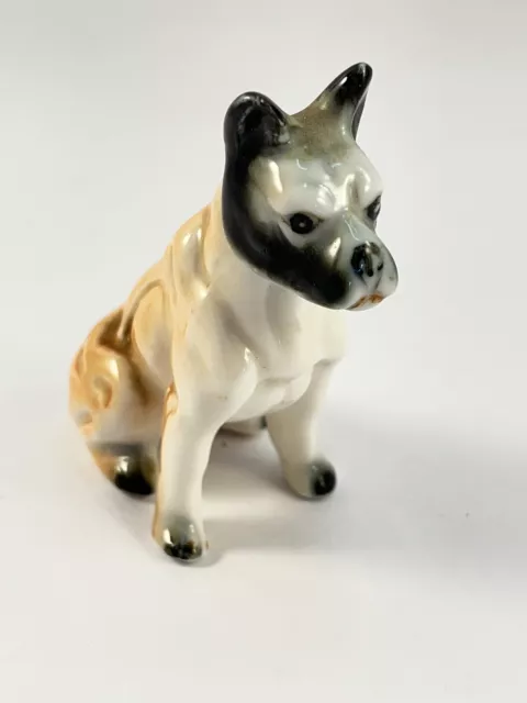 Vintage Porcelain Pit Bull Terrier Figurine Dog