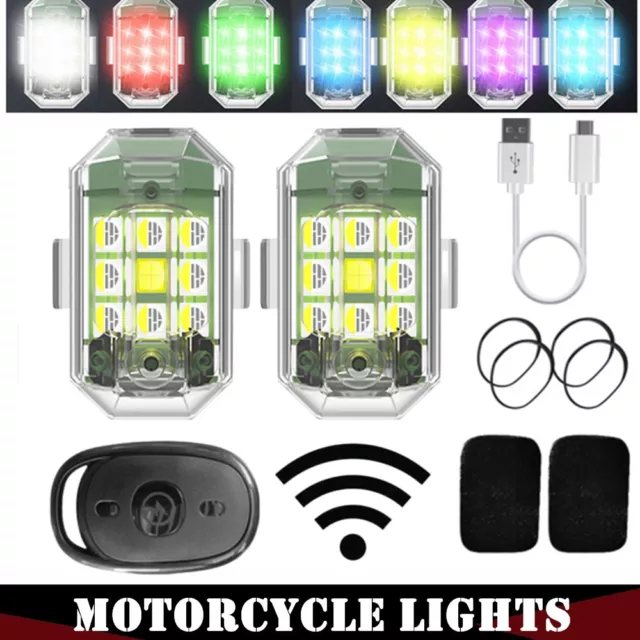 Motorrad Fernbedienung Blitzlicht 7 Farbe LED Auto