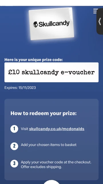 SkullCandy | £10 E-Voucher | x2 10% OFF Omen | LionsGate+ Subscription | BUNDLE