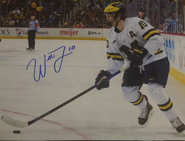 Will Lockwood Signed 8x10 Photo!  New York Rangers! Michigan Wolverines! W/COA