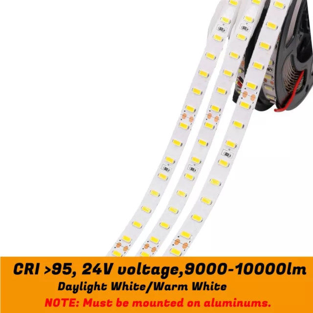 5M 5630 CRI RA 95+ Leiste Lichterkette Band LED Streifen Strip Weiß 10000LM 24V