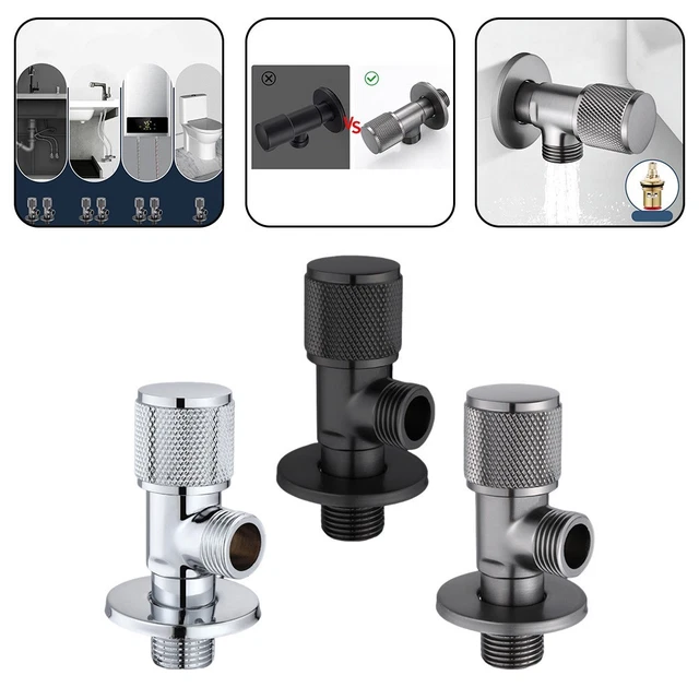 Valvola Angolare A Doppio Controllo, G1/2 1 Ingresso Due Uscite Valvola Triangolare Per Rubinetto Lavatrice A Doppio Controllo Per Vasca Da Bagno Doccia 88807103