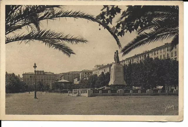 Cpa La Douce France La Corse Île De Beauté Bastia Place St Nicolas