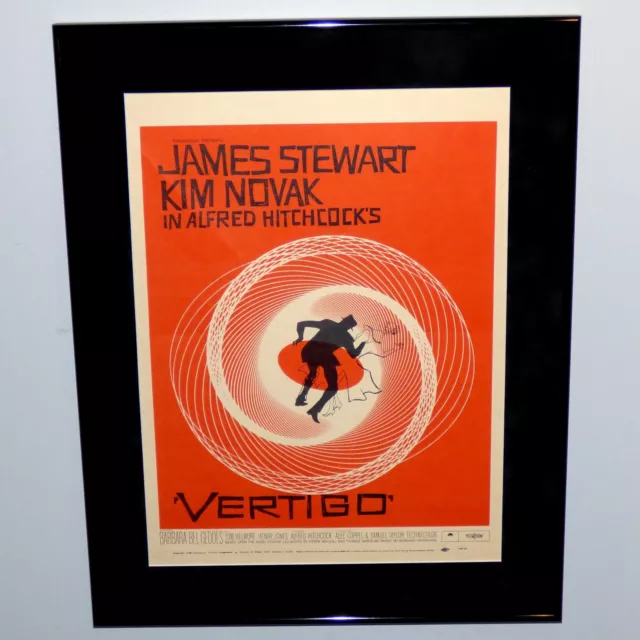 Vertigo 1958 Original Window Card Movie Poster Alfred Hitchcock Saul Bass