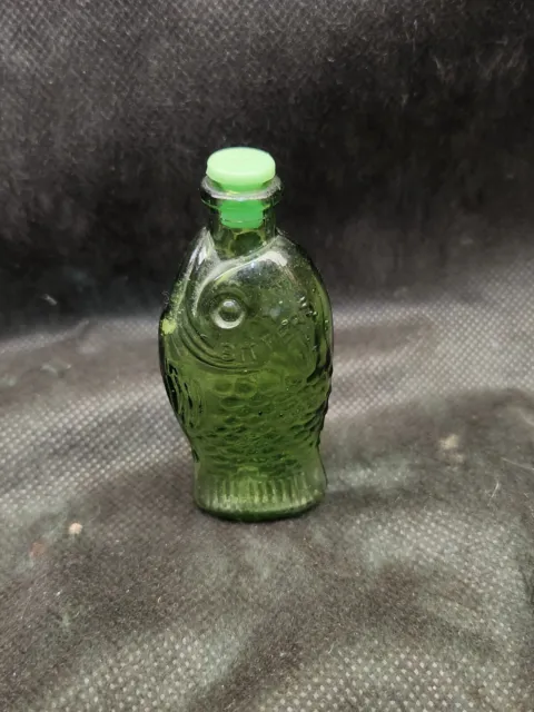 Vintage Doctor Fisch's Bitters Green Glass Fish Bottle