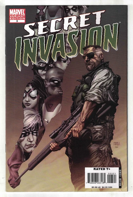 Secret Invasion #3 McNiven Variant Marvel 2008 VF/NM