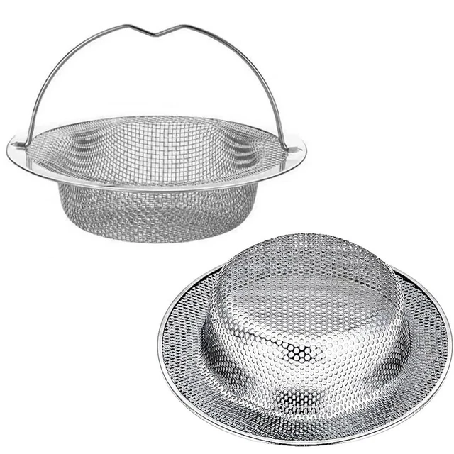 Tamis Évier Acier Inoxydable - Lot De 2 - 5.5x5cm - Filtre Cheveux/Nourriture