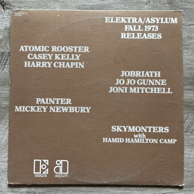 Various – Elektra / Asylum Fall 1973 Vinyl LP - Rock Sampler PROMO JONI MITCHELL