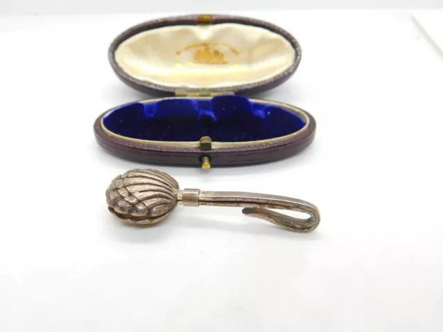 Sterling Silver Scallop Shell Menu Holder Place Setting Vintage c1970