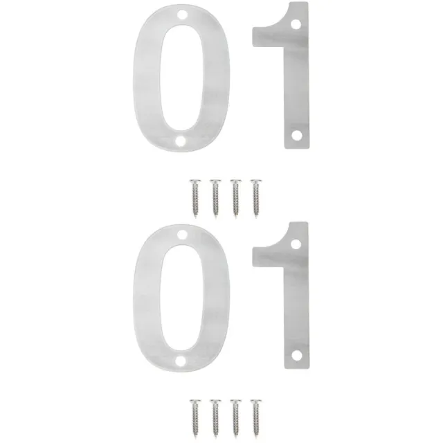 2 juegos de número de buzón decoración del hogar números de casa metal números de puerta pegatinas numéricas