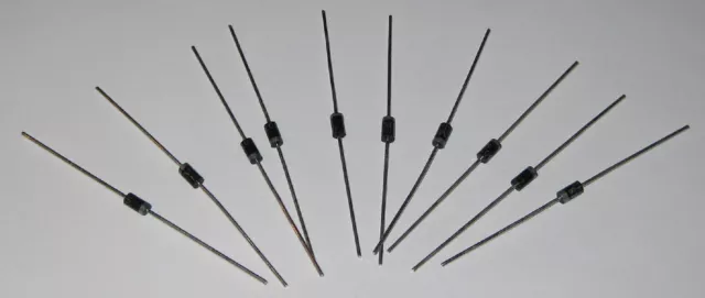 10 X 1 Amp 1000 Diodes - Microsemi 1N4007 - DO-41 Case - 1000 Volt Rectifier