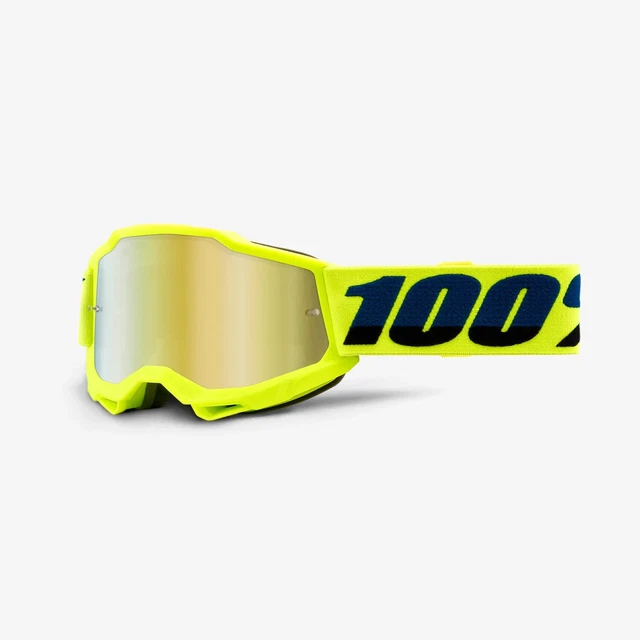 Mascherina 100% Accuri 2 Junior Giallo Fluo-Lente A Specchio Oro