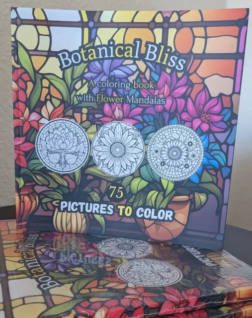 Malbuch Blumen Mandala - Ausmalbuch - 75 Ausmalbilder - Kinder & Erwachsene