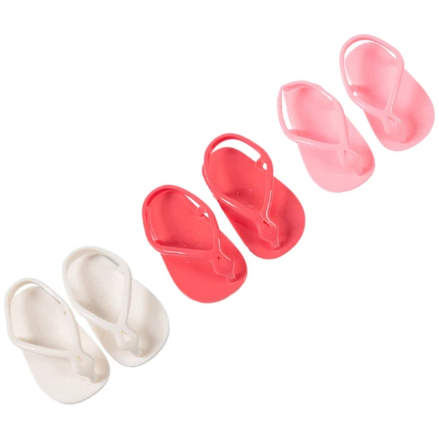 3 Pairs Miniature Sandals Mini Doll Sandals Tiny Doll Shoes Universal Child