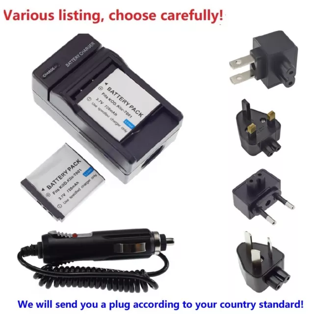 KLIC-7001 batteria o caricabatterie per fotocamera Kodak EasyShare M320 M340 M341 M1073 IS
