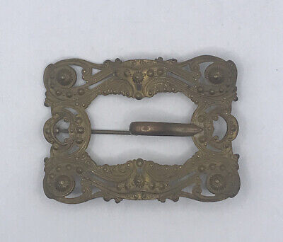 Antique Art Nouveau Brass Brooch/Sash Pin Victorian Era