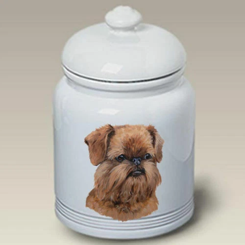 Uncropped Brussels Griffon Ceramic Treat Jar LP 45194