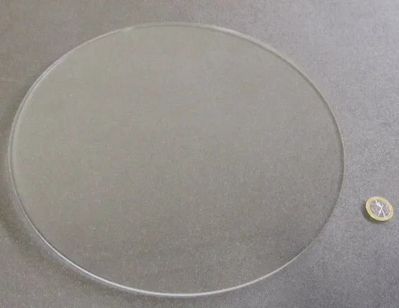 1/4" (.220") Thick x 12.0" Diameter Acrylic Circle Disc Clear
