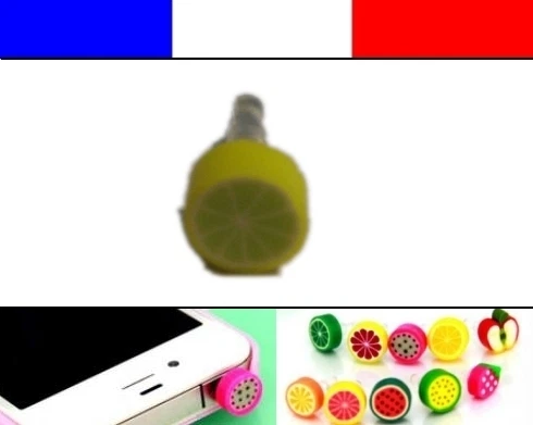 Cache anti-poussière jack universel iphone protection capuchon bouchon FRUIT 8