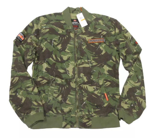 Superdry Men's Camo Rookie Duty Splatter Bomber Jacket M50010TQ