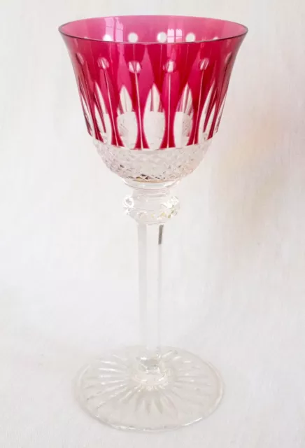 Verre à vin du Rhin Roemer cristal de St Louis, modèle Tommy rose 19,8cm