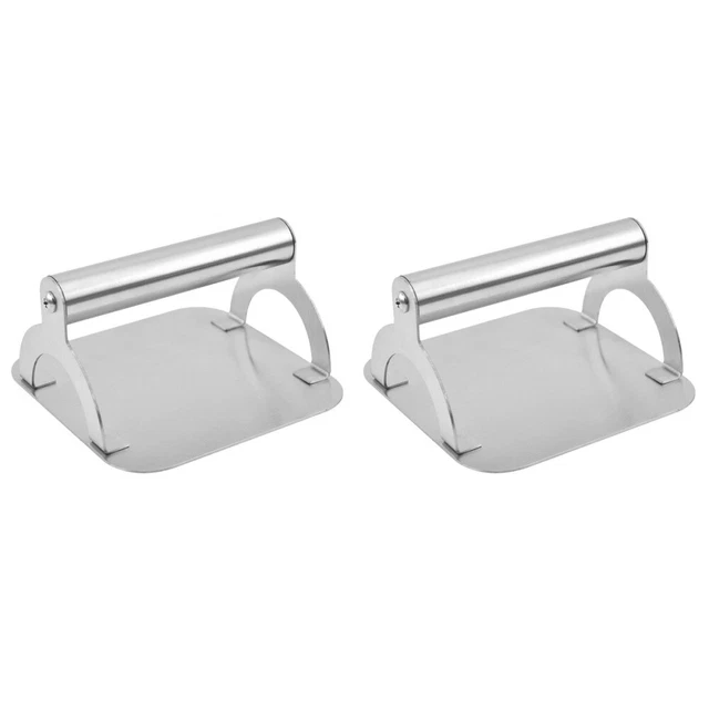 2 pressa per carne quadrata per hamburger-maker pressa per hamburger in metallo pressa per hamburger