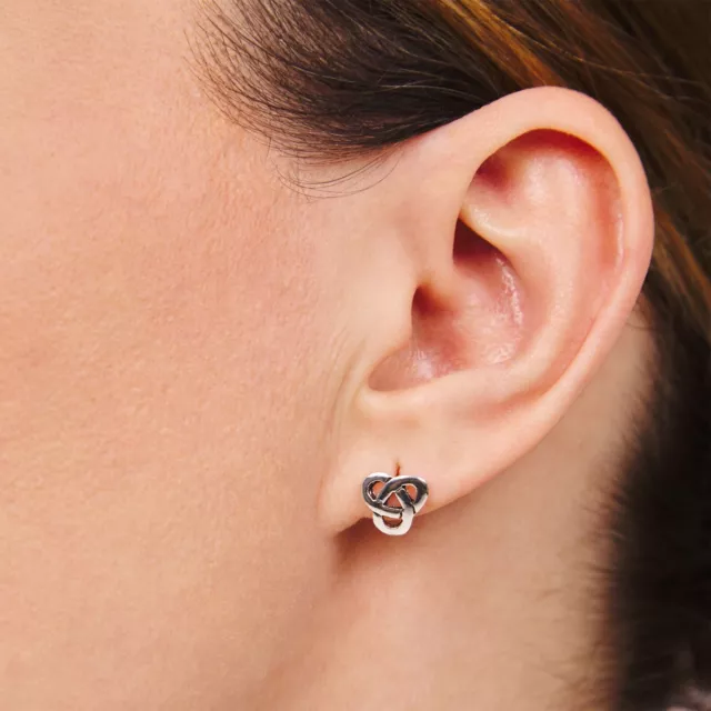 Sterling Silver Celtic Knot Stud Earrings, Celtic Irish Trinity Infinity