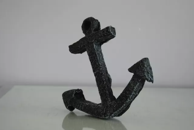 Aquarium Vieux Rouiller Coulés Navire Ancre 18 x 2 CM Cuirassé Navire Pirate