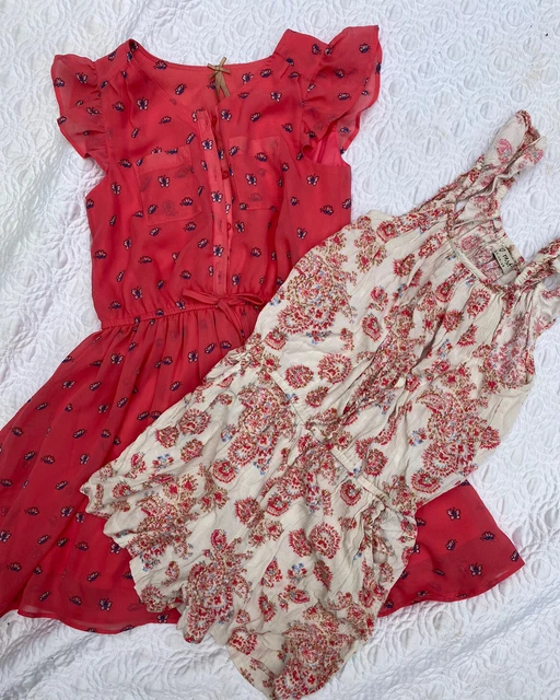 Girls Next Bundle Dress & Playsuit Pink Butterfly White Floral ~ Age 7 Years