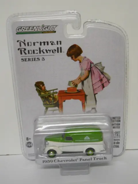 Greenlight Norman Rockwell 1939 Chevrolet Panel Truck Series 3 Green White Van