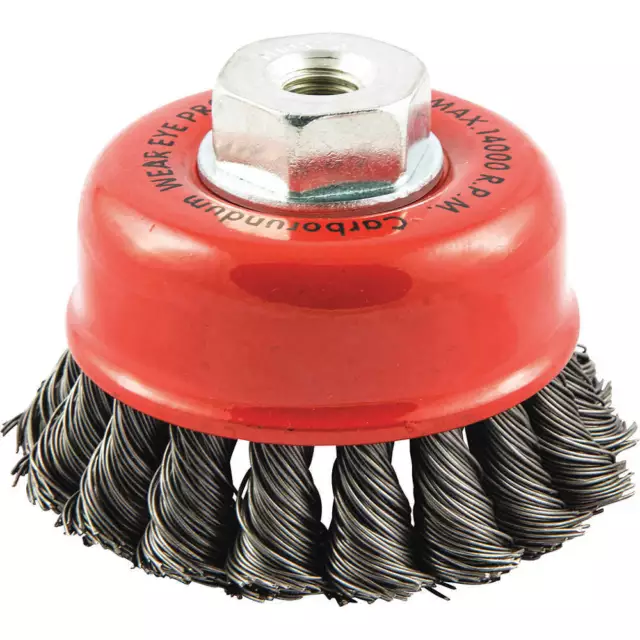 GRAINGER APPROVED 66252838690 Cup Brush,Wire 0.020" dia.,Carbon Steel