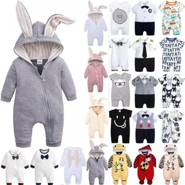 Newborn Baby Kids Romper Toddler Boy Girl Jumpsuit Casual Soft Bodysuit Outfits