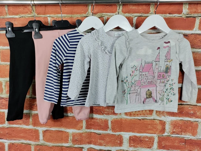 Baby Girls Bundle Age 12-18 Months Next John Lewis Castle Tops Leggings  86Cm