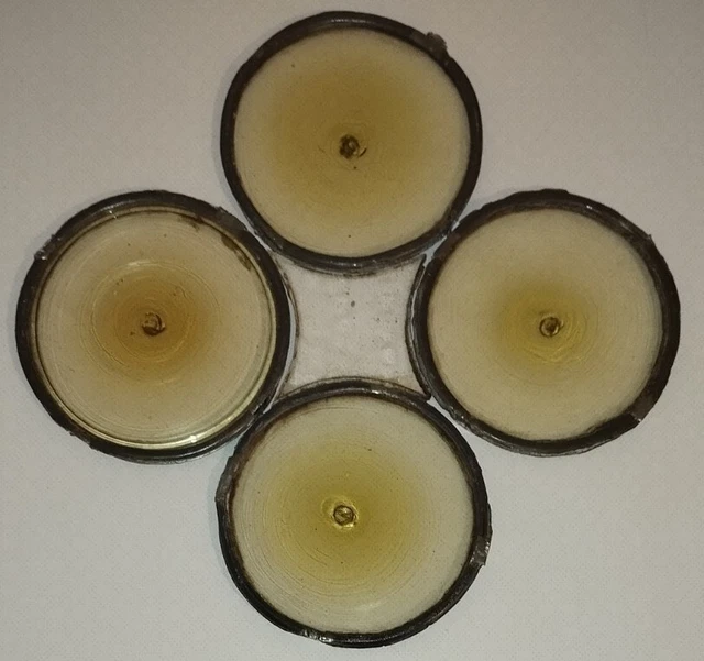 Interessante croce composta da cinque robusti vetri cinquecenteschi