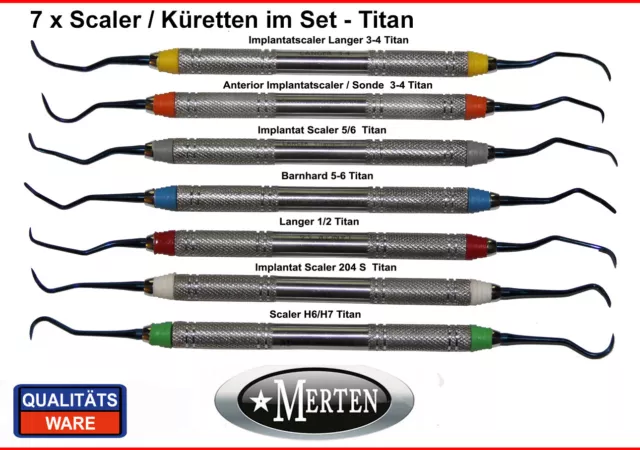 7 Gracey Küretten- Langer - Barnhard  / Scaler -  Titan - 8 mm Hohlgriffe LEICHT