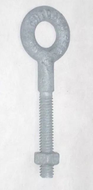 Chicago Hardware CH080057 Forged Eye Bolt w Nut 1/4 x 2" Long Galvanized 10 pk