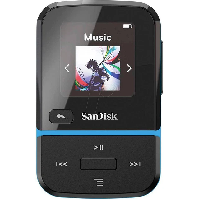 SanDisk Clip Sport Go Lecteur MP3 32 GB bleu clip de fixation, radio FM,